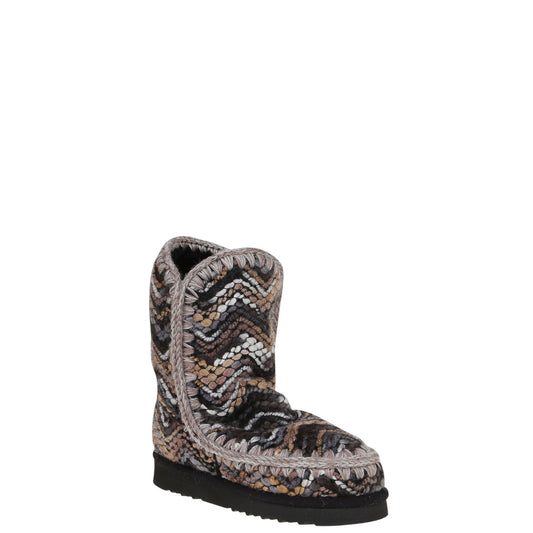 Stivaletti donna "Mou" MU.FW101017K Collezione Autunno/Inverno uncinetto - Nero Multi