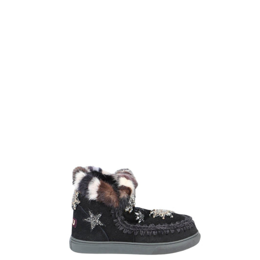 Stivaletti donna "Mou" MU.FW111006A Collezione Autunno/Inverno con applicazioni - Nero Multi