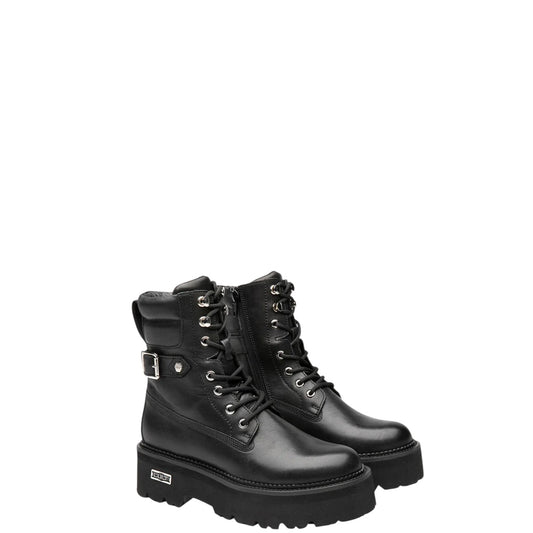 Anfibi donna "Cult" CLW464100 Collezione Autunno/Inverno con fibbia - Nero e Argento