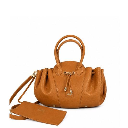 Borsa donna a mano "Mariella Burani" MB013# Collezione Autunno/Inverno con tracolla - Cuoio