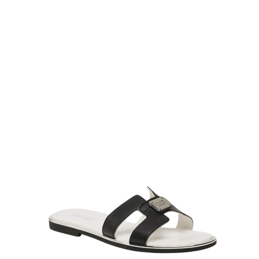 Ciabatte Flat Donna "Liu-Jo" Sally511 Collezione Primavera/Estate - Nero e bianco