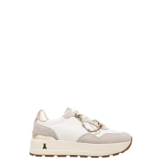 Sneakers donna "Patrizia Pepe" PPJ918 Collezione Primavera/Estate 2026 - Bianco e Tortora