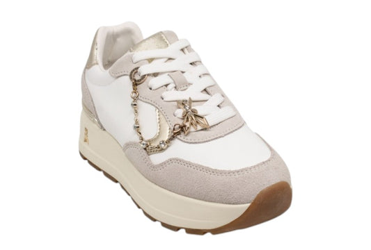 Sneakers donna "Patrizia Pepe" PPJ918 Collezione Primavera/Estate 2026 - Bianco e Tortora