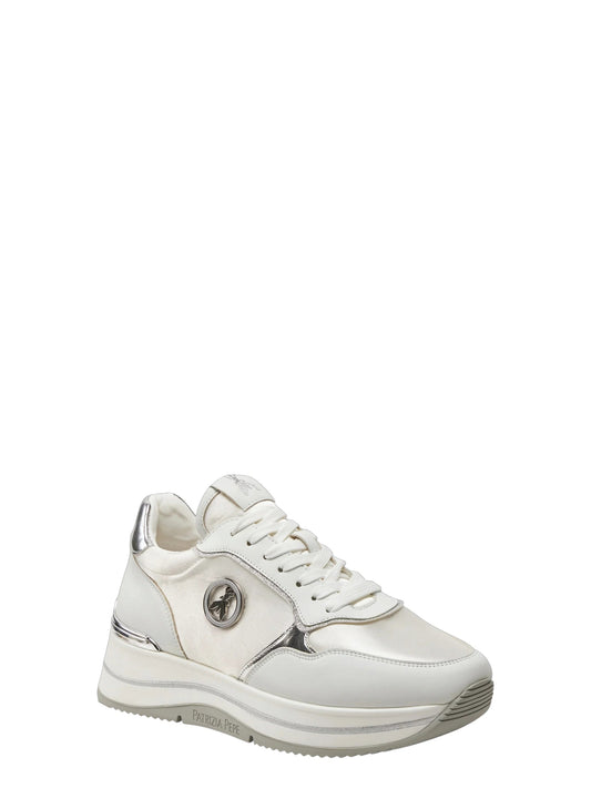 Sneakers donna "Patrizia Pepe" PPJ268 Collezione Autunno/Inverno- Bianco e argento