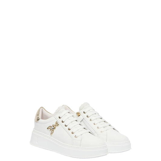 Sneakers donna "Patrizia Pepe" PPJ903 Collezione Autunno/Inverno - Bianco e Platino