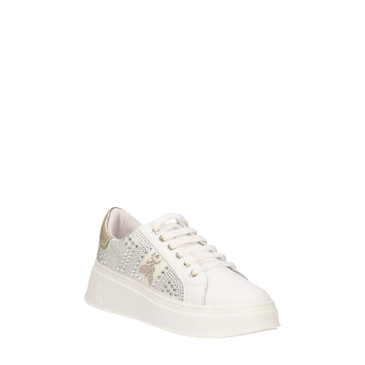 Sneakers donna "Patrizia Pepe" PPJ304 Collezione Primavera/Estate 2026 - Bianco e Platino