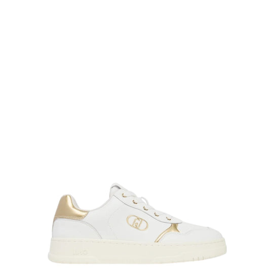 Sneakers donna "Liu Jo" ME 03- SNEAKER Collezione Primavera/Estate 2026 - Bianco e oro