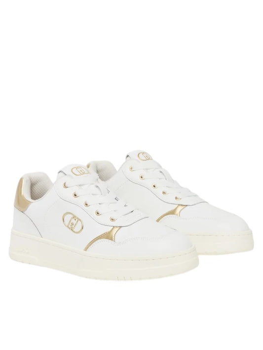 Sneakers donna "Liu Jo" ME 03- SNEAKER Collezione Primavera/Estate 2026 - Bianco e oro