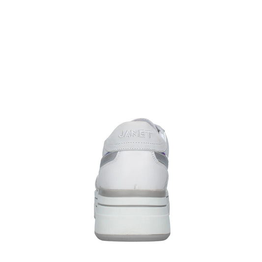 Sneakers donna "Janet & Janet" J-020 Collezione Primavera/Estate 2026 - Bianco e Argento