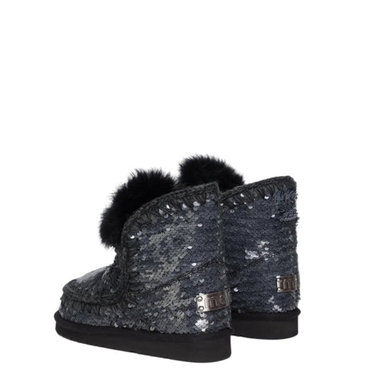 Stivaletti donna "Mou" MU.FW101015G Collezione Autunno/Inverno - con pailettes  Nero
