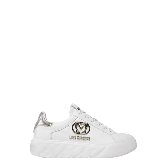 Sneakers donna "Love Moschino" JA15914G0HIA210B Collezione Primavera/Estate 2026 - Bianco e Argento