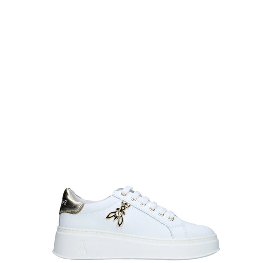 Sneakers donna "Patrizia Pepe" PPJ303 Collezione Primavera/Estate 2026 - Bianco e Oro