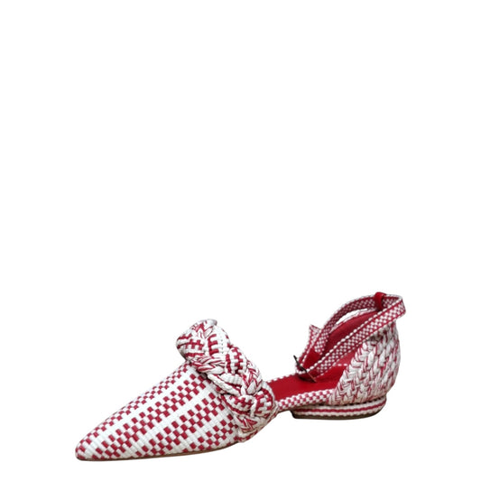 Ballerine donna "Antolina" BEATA.002 Collezione Primavera/Estate 2026 - Panna e Rosso