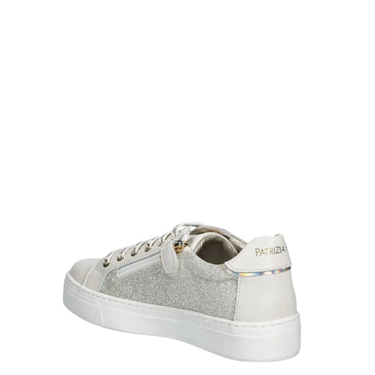Sneakers donna "Patrizia Pepe" PPJ301 Collezione Primavera/Estate 2026 - Avorio e Platino