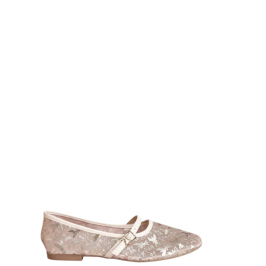 Ballerine donna "Patrizia Pepe" PP452 Collezione Primavera/Estate 2026 - Cipria e Platino