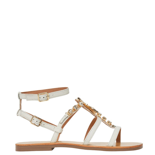Sandali donna "Patrizia Pepe" PPJ329 Collezione Primavera/Estate 2026 - Bianco e Platino
