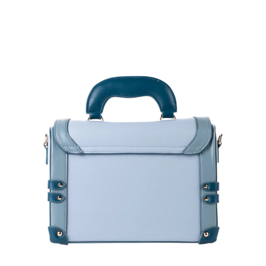Borsa donna a mano e tracolla "Dubeliè" Andromeda CS02 Collezione Primavera/Estate 2026 - Carta da zucchero e Petrolio
