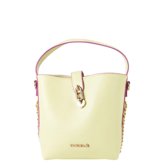 Borsa donna a mano e tracolla "Dubeliè" Maite CS30  Collezione Primavera/Estate 2026 - Verde Lime e Fucsia