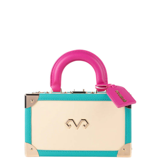 Borsa donna a mano e tracolla "Dubeliè" Cathy CS01 Collezione Primavera/Estate 2026 - Giallo Multi