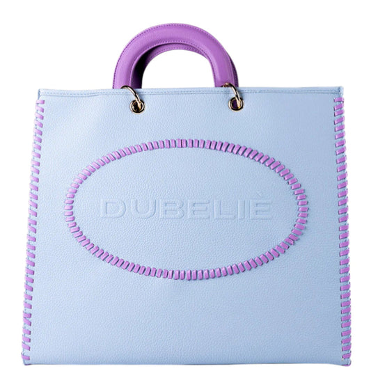Borsa donna a mano e tracolla "Dubeliè" Fenice CS36 Collezione Primavera/Estate 2026 - Indaco e Lilla