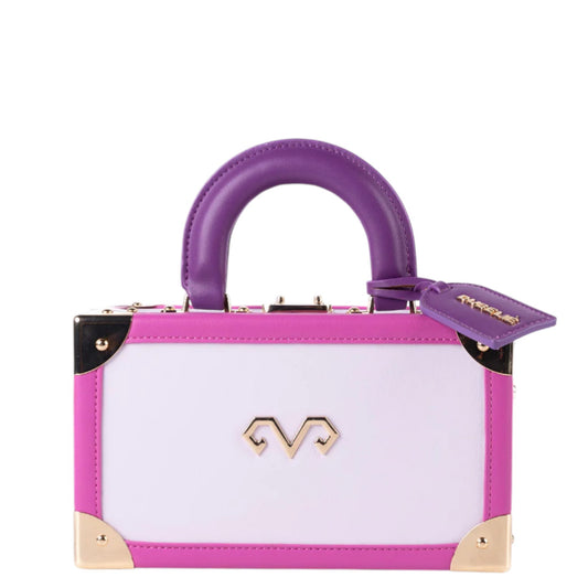Borsa donna a mano e tracolla "Dubeliè" Cathy CS01 Collezione Primavera/Estate 2026 - Lilla Multi
