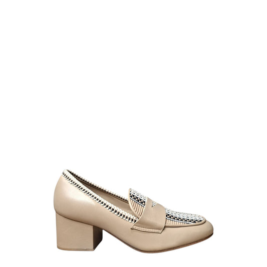 Mocassini con tacco donna "Antolina Paris" GERALDINE.080 Collezione Autunno/Inverno 2025/2026 - Camel Multi