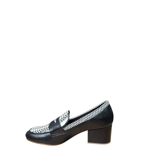 Mocassini con tacco donna "Antolina Paris" GERALDINE.081 Collezione Autunno/Inverno 2025/2026 - Nero e Bianco