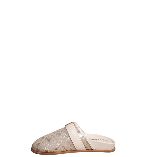 Sabot donna "Patrizia Pepe" PP450 Collezione Primavera/Estate 2026 - Cipria e Platino