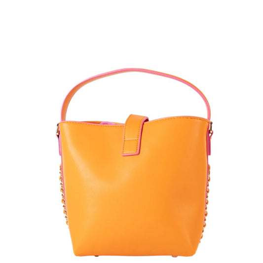 Borsa donna a mano e tracolla "Dubeliè" Maite CS-30 Collezione Primavera/Estate 2026 - Arancione e Fucsia