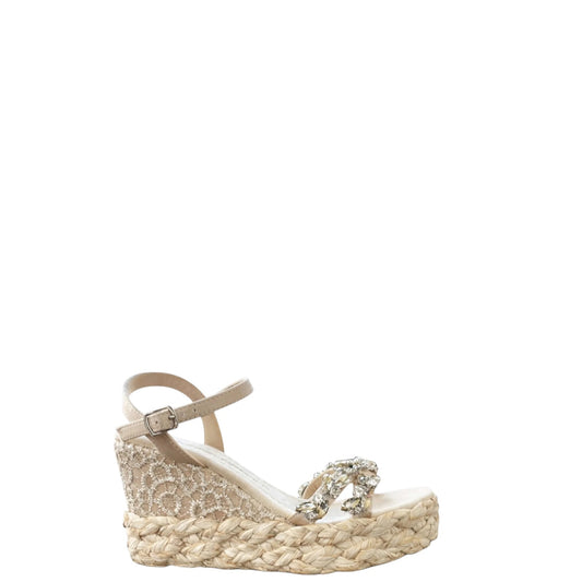 Sandali con zeppa donna "Giancarlo Paoli" Art.593 Collezione Primavera/Estate 2026 - Beige