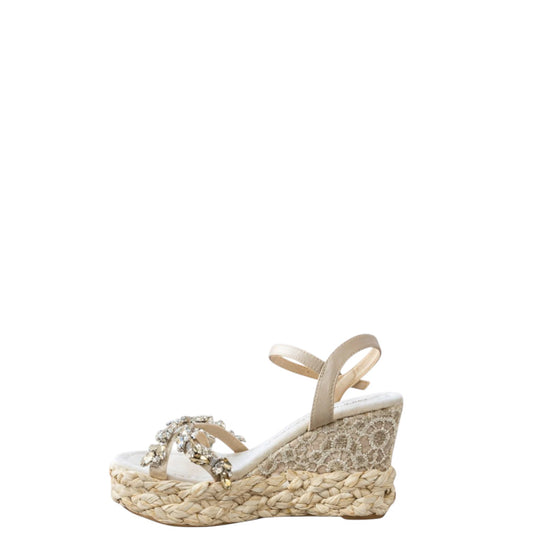 Sandali con zeppa donna "Giancarlo Paoli" Art.593 Collezione Primavera/Estate 2026 - Beige