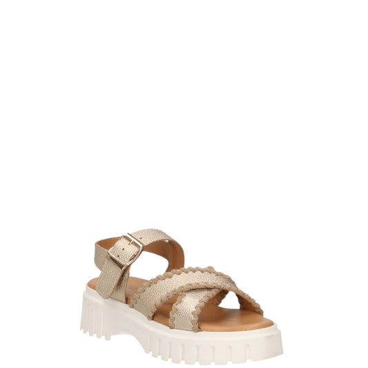 Sandali donna "Janet&Janet" J-133 Collezione Primavera/Estate 2026 - Platino e Bianco