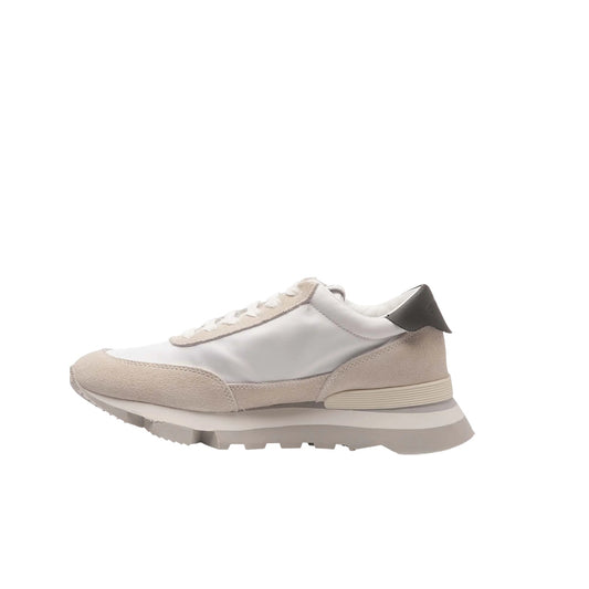 Sneakers Donna “Rucoline” Akiko 2260 Nylon Suede Collezione Autunno/Inverno 2025/2026 – Bianco e Beige