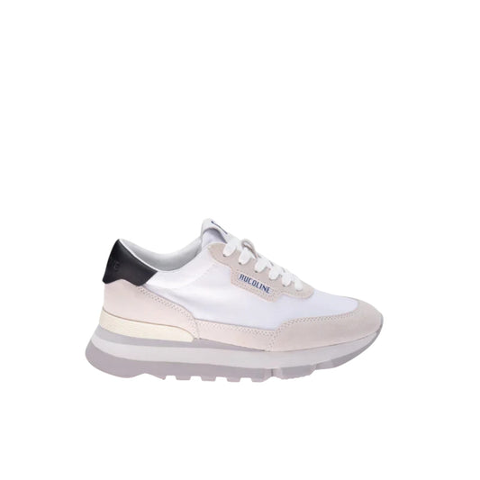 Sneakers Donna “Rucoline” Akiko 2260 Nylon Suede Collezione Autunno/Inverno 2025/2026 – Bianco e Beige