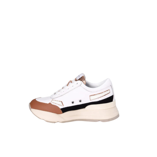 Sneakers Donna “Rucoline” R-Evolve 4437 Soft Box Snake Collezione Autunno/Inverno 2025/2026 – Bianco e Cuoio