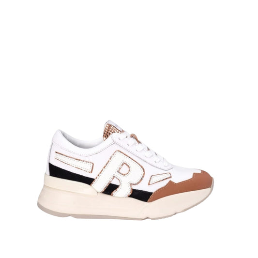 Sneakers Donna “Rucoline” R-Evolve 4437 Soft Box Snake Collezione Autunno/Inverno 2025/2026 – Bianco e Cuoio
