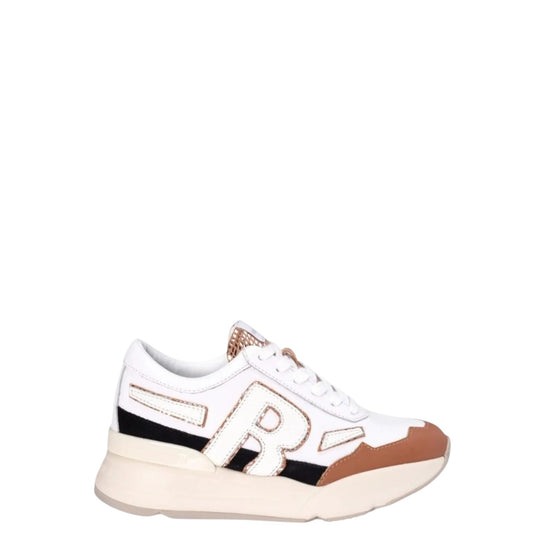 Sneakers Donna “Rucoline” R-Evolve 4437 Soft Box Snake Collezione Primavera/Estate 2026 – Bianco e Cuoio