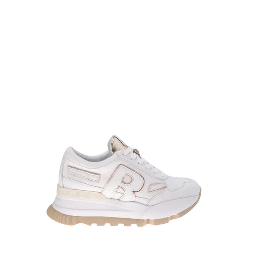 Sneakers donna "Rucoline" Aki 304 Pamplona Lam Collezione Autunno/Inverno 2025/2026 - Bianco e Oro