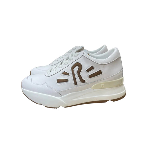 Sneakers donna "Rucoline" R-Evolve 4409 Puffy Embossed Collezione Autunno/Inverno 2025/2026 - Bianco e Cognac