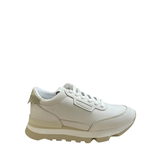 Sneakers donna "Rucoline" Akiko 2260 Pamplona Lux Collezione Autunno/Inverno 2025/2026 - Bianco e Oro