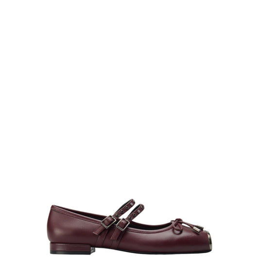 Ballerine donna "Bruno Premi" BM1402X Collezione Autunno/Inverno con punta metallica - Borgogna